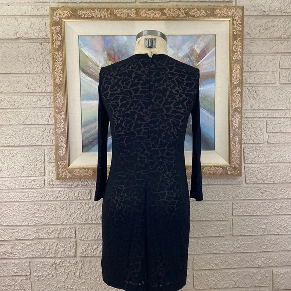 Nicole Miller Artelier Burn Out Giraffe Print Dress - Picture 9 of 13